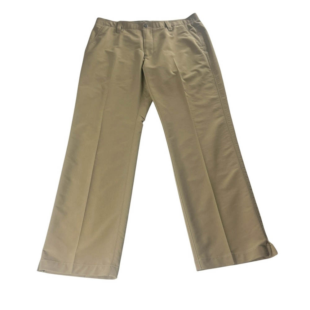 Under Armour Mens Golf‎ Chino Pants 36/30 Khaki Tan Straight Leg Performance